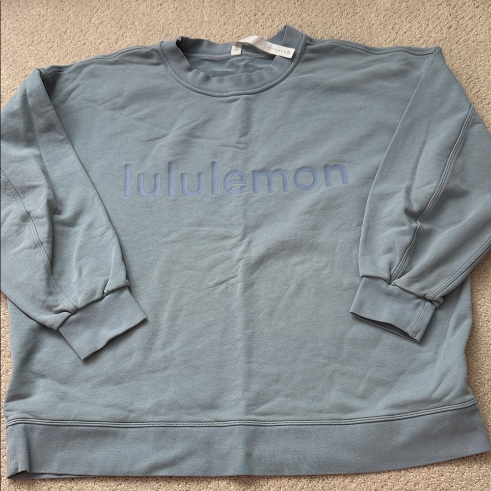 Lululemon blue spell out sweatshirt